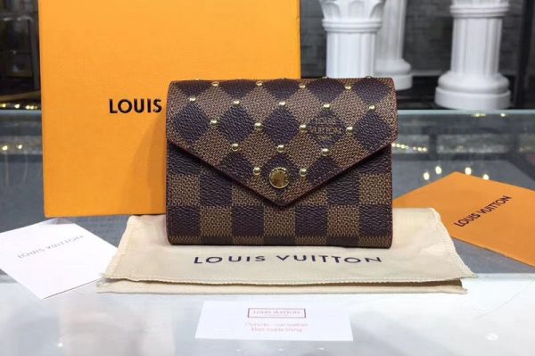 Replica Louis Vuitton N60122 LV Victorine Wallet Damier Ebene Canvas