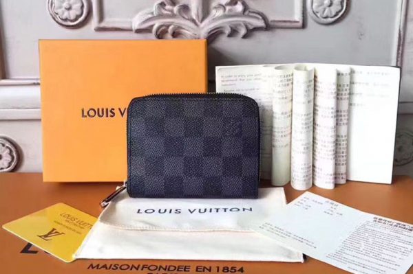 Replica Louis Vuitton N63069 Zippy Coin Purse Damier Graphite Canvas