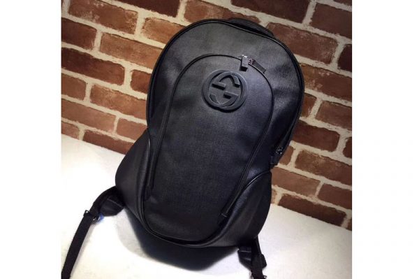 Replica Gucci GG Supreme interlocking G backpack 223705 Black