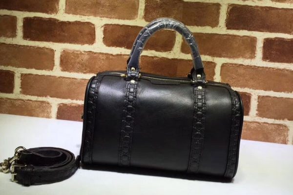 Replica Gucci Vintage Leather Boston Bag 269876 Black