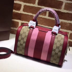 Replica Gucci Vintage Web Canvas Denim Bonton Bag 269876 Red