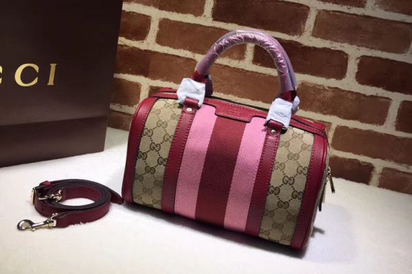 Replica Gucci Vintage Web Canvas Denim Bonton Bag 269876 Red