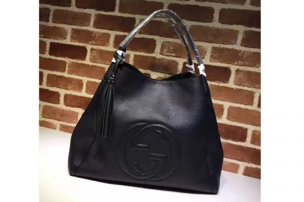 Replica Gucci 282308 Soho Large Leather Shoulder Bags Black