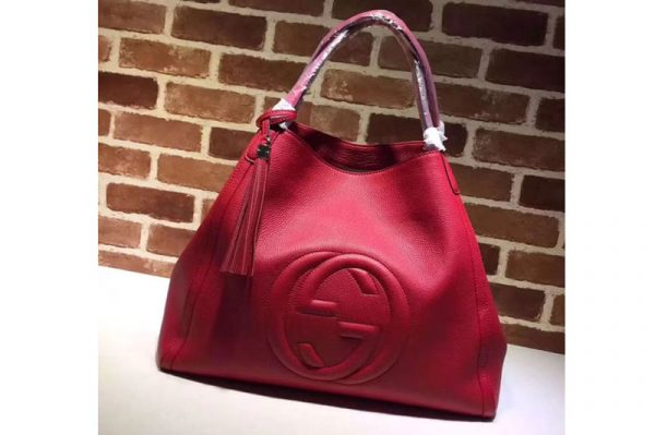 Replica Gucci 282308 Soho Large Leather Shoulder Bags Red