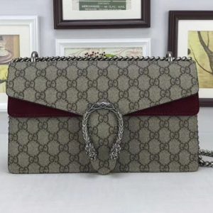 Replica Gucci 400249 Dionysus GG Supreme Shoulder Bag Burgundy