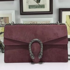 Replica Gucci 400249 Dionysus Suede Shoulder Bag Burgundy