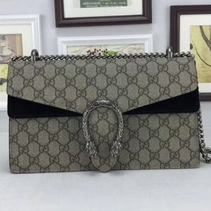 Replica Gucci 400249 Dionysus GG Supreme Shoulder Bags Black