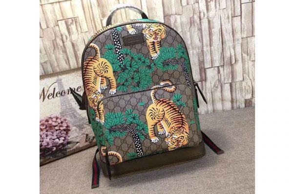 Replica Gucci 428027 GG Supreme Canvas Tiger Print Backpack