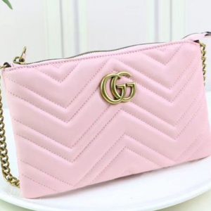 Replica Gucci GG Marmont mini Chain Bag 443447 Pink