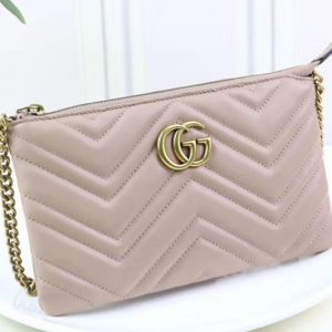 Replica Gucci GG Marmont mini Chain Bag 443447 Pink