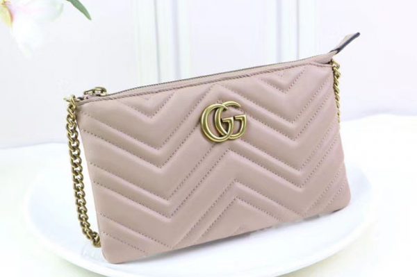 Replica Gucci GG Marmont mini Chain Bag 443447 Pink