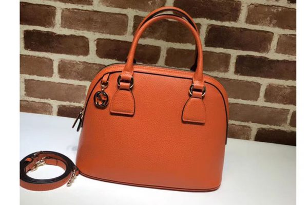 Replica Gucci 449662 GG Calf leather top quality tote bags Orange