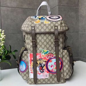 Replica Gucci Soft GG Supreme Embroidered Donald Duck Backpack With AppliqueS 460029