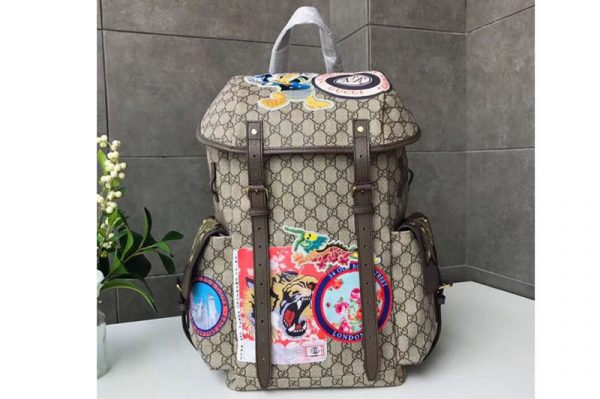 Replica Gucci Soft GG Supreme Embroidered Donald Duck Backpack With AppliqueS 460029