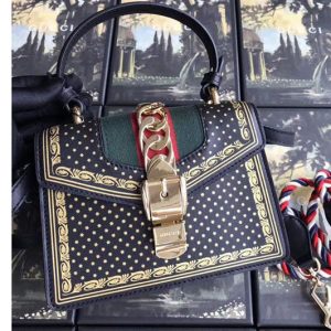 Replica Gucci Sylvie leather mini bag 470270 black