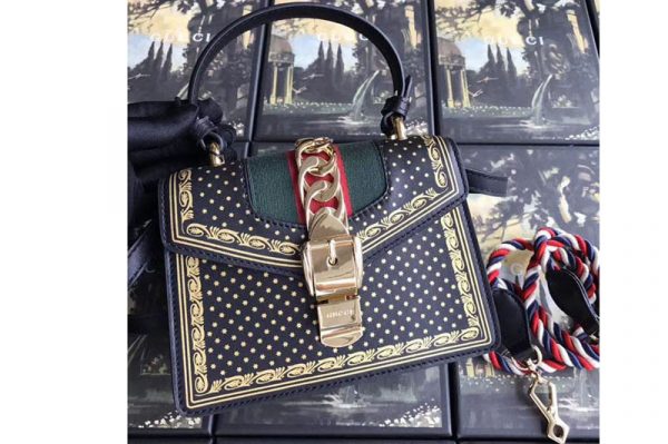 Replica Gucci Sylvie leather mini bag 470270 black