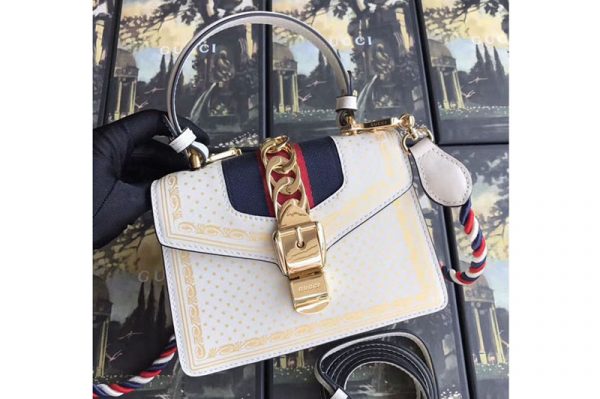 Replica Gucci Sylvie leather mini bag 470270 cream