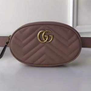 Replica Gucci 476434 GG Marmont Matelasse Leather Belt Bags Pink