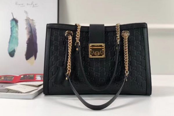 Replica Gucci Padlock Shoulder Bag 479197 Black