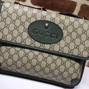 Replica Gucci 495654 GG Supreme Canvas Messenger Bags Green