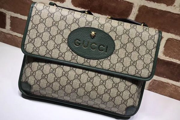 Replica Gucci 495654 GG Supreme Canvas Messenger Bags Green