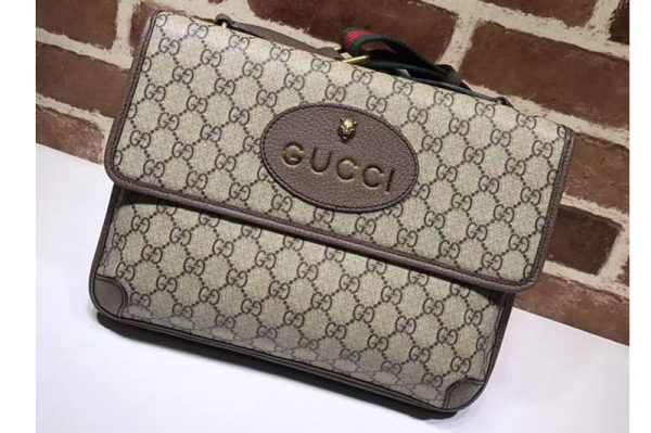 Replica Gucci 495654 GG Supreme Canvas Messenger Bags Brown