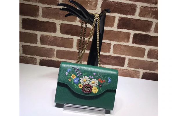 Replica Gucci GG Marmont matelasse mini bag 499314 green