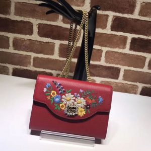 Replica Gucci GG Marmont matelasse mini bag 499314 Red