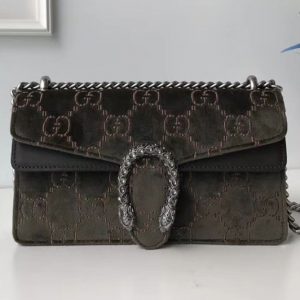 Replica Gucci 499623 Dionysus GG Olive Velvet Small Shoulder Bags