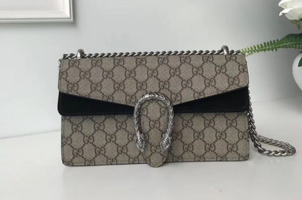 Replica Gucci Medium Dionysus GG Canvas Shoulder Bag 499623 Brown