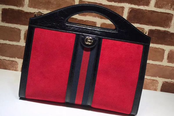 Replica Gucci GG original suede leather ophidia Tote Bag 512957 Red