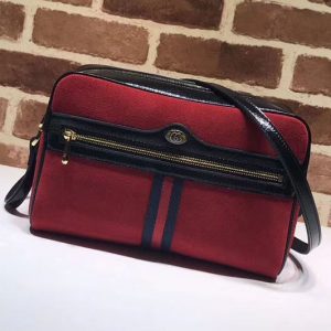 Replica Gucci GG original Nubuck leather Shoulder Bag 517080 red