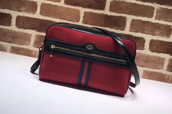 Replica Gucci GG original Nubuck leather Shoulder Bag 517080 red