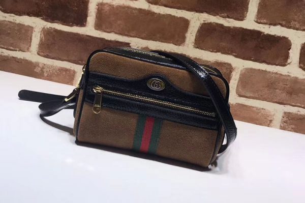 Replica Gucci Ophidia suede mini bag 517350 CoffeeReplica Gucci Ophidia suede mini bag 517350 Coffee