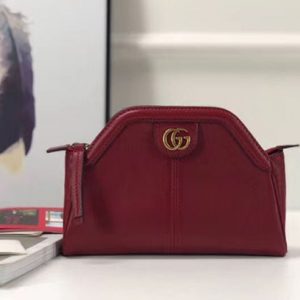 Replica Gucci GG original calfskin belle clutch purse 517735 red