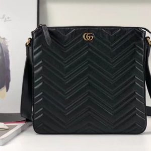 Replica Gucci GG Marmont messenger bag 523369 black