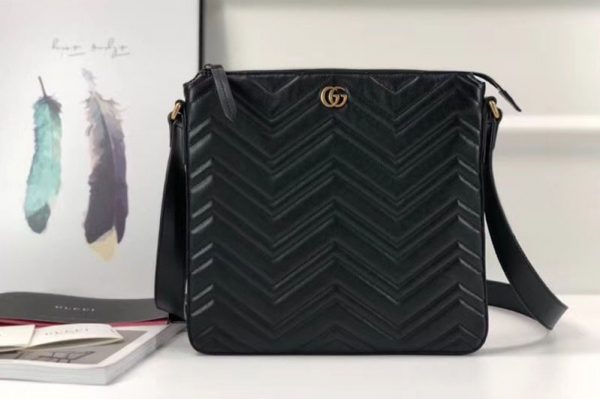 Replica Gucci GG Marmont messenger bag 523369 black