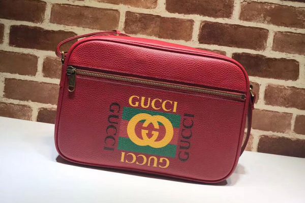 Replica Gucci Print Shoulder Bag Red 523589