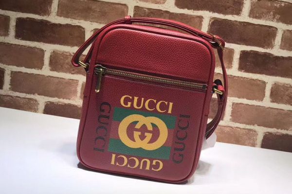 Replica Gucci Print Messenger Bag Red 523591