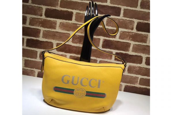 Replica Gucci Print half moon hobo Bag 527792 Yellow