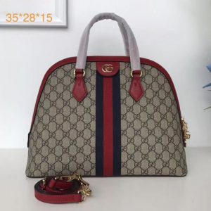 Replica Gucci Ophidia GG Medium Top Handle Bag Red 524533