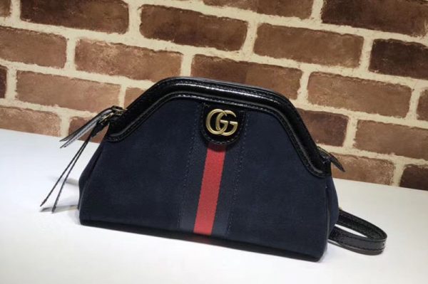 Replica Gucci RE BELLE Suede small shoulder bags 524620 Blue