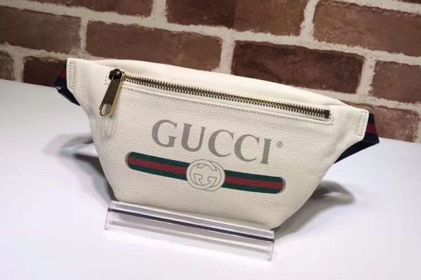 Replica Gucci Print small belt bag 527792 white