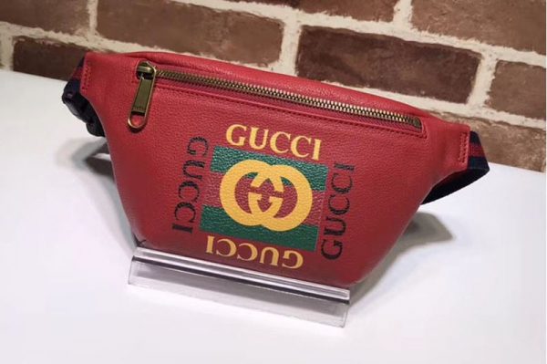 Replica Gucci Print small belt bag 527792 Red