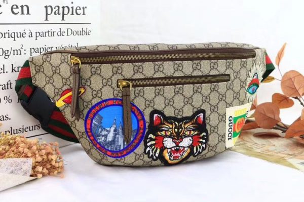 Replica Gucci Print With Cat small belt bag 527792