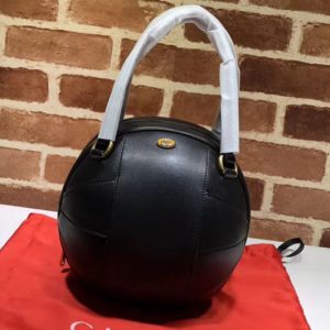 Replica Gucci Worldcup Ball Leather Tote Bags 536110 Black