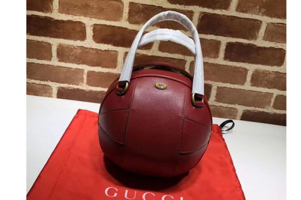 Replica Gucci Worldcup Ball Leather Tote Bags 536110 Red