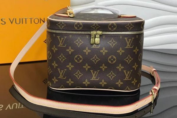 Replica Louis Vuitton M42265 LV Monogram Canvas Nice BB Toiletries Bag