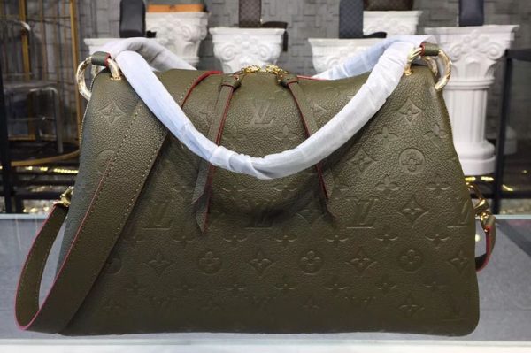 Replica Louis Vuitton M43669 LV Monogram Empreinte Ponthieu PM Bags Green