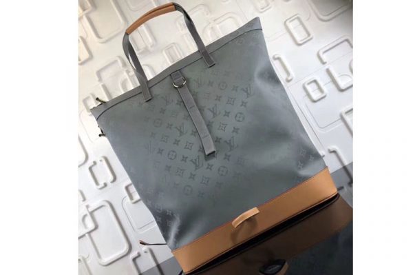 Replica Louis Vuitton M43887 LV Monogram Titanium Canvas Zipped Tote Bags